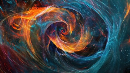 Fototapeta premium Abstract swirling colors design