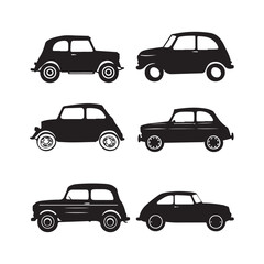 Fototapeta premium mini car silhouette vector art