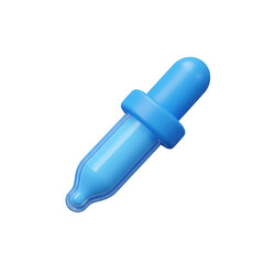 Blue Eye Dropper Tool Isolated On Transparent Background With Reflection