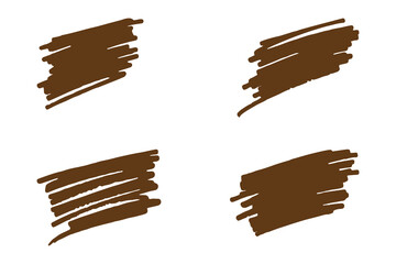 Colorful brush strokes, dirty brush effect, grungy brush stroke set, stroke brush effect set