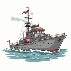 Obraz premium Battle Ship Very Cool Design