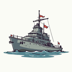 Fototapeta premium Battle Ship Very Cool Design