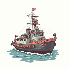 Obraz premium Battle Ship Very Cool Design