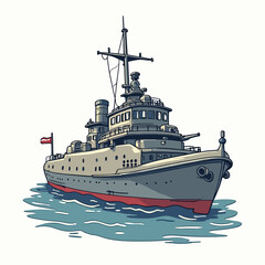 Obraz premium Battle Ship Very Cool Design