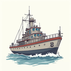 Fototapeta premium Battle Ship Very Cool Design