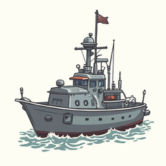 Obraz premium Battle Ship Very Cool Design