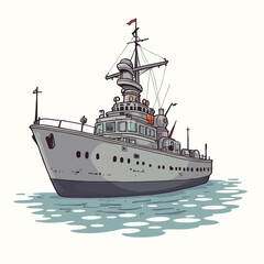 Fototapeta premium Battle Ship Very Cool Design