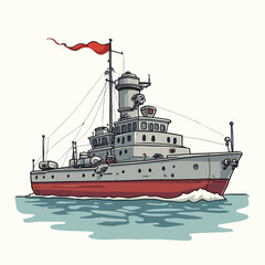 Fototapeta premium Battle Ship Very Cool Design