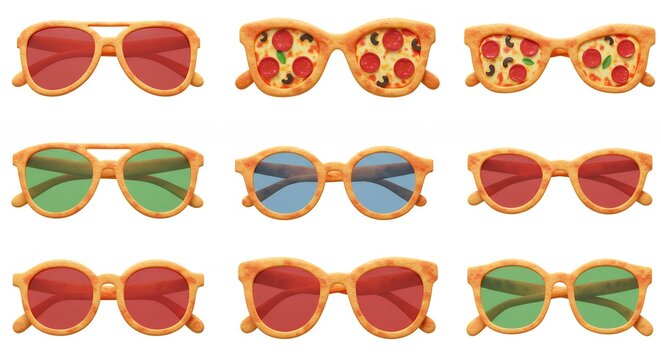 Colorful cartoon sunglasses designs