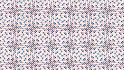 Repeating geometric pattern with pink and white elements creating a dense visual texture effect