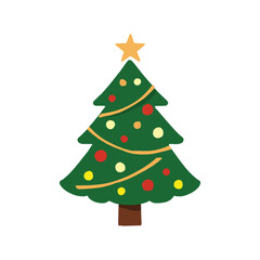 Christmas Tree Vector isolated on white background 