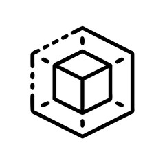 ar cube on transparent background