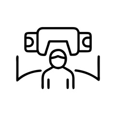 infront of vr on transparent background