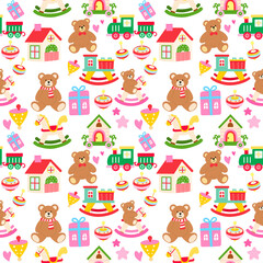 Holiday Toys Seamless Pattern