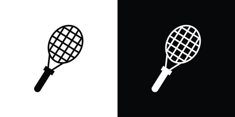 Tennis racket icon or logo isolated sign symbol vector illustration Collection