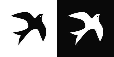 Swallow icon or logo isolated sign symbol vector illustration Collection