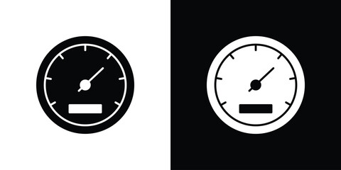 Speedometer icon or logo isolated sign symbol vector illustration Collection