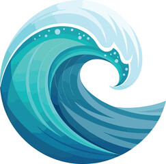 Abstract blue background with swirling ocean waves, a natural liquid design