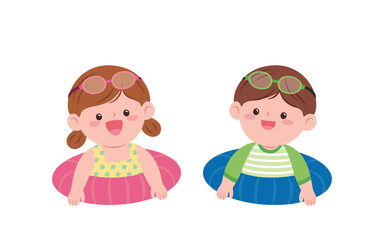 children playing on a tube