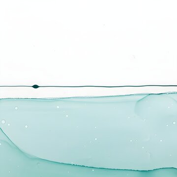 Generative AI, Ink emotion blur background image, Minim Art of Thinly Spread Cyan Ink
