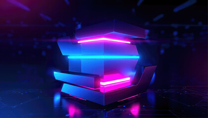 Abstract background with glowing lights