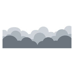 Gradient black cloud pattern with smooth bottom border