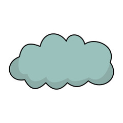 Isolated vector dark gray color cloud, cloud computing icon