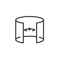 360 ar icon outline editable stroke line drawing eps