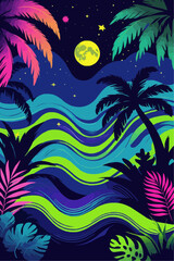 Funky Jungle Nightscape