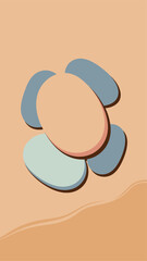A soft pastel background with an organic design