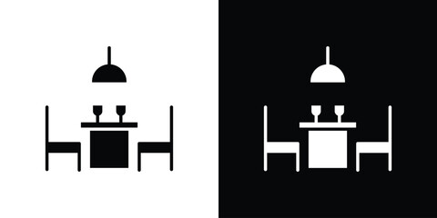 Dining table icon or logo isolated sign symbol vector illustration Collection