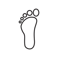 foot step icon outline editable stroke line drawing eps