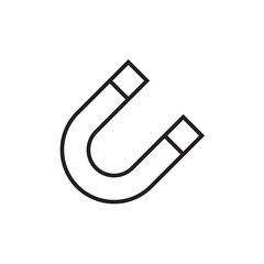 magnet icon outline editable stroke line drawing eps