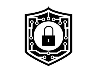 Cyber Security Icon, Data Protection and Network Safety Vector Illustration