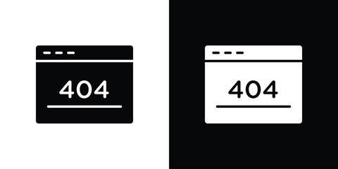 404 Error icon or logo isolated sign symbol vector illustration Collection