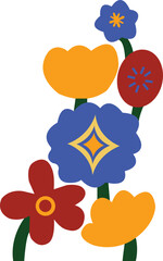 Flat Design flower Illustration Vector - Contemporary Graphic Assets for Web & Print