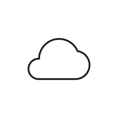 cloud tech icon outline editable stroke line drawing eps