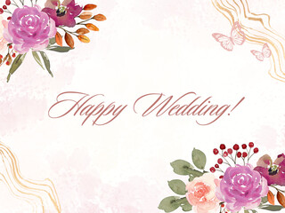 This elegant botanical composition a warm winter mood with a cozy touch.watrecolor