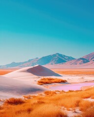 Obraz premium Desert landscape with pastel hues