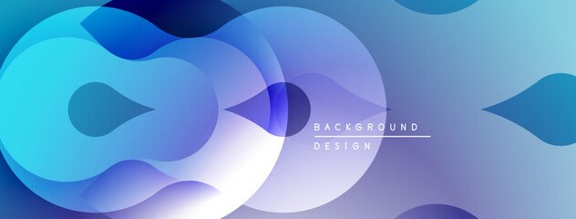 Abstract fluid shapes, blue tones, gradient background. Modern design element, smooth curves, overlapping layers.
