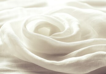 Soft, swirling white fabric