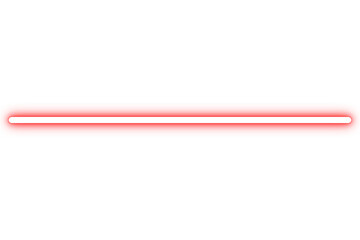 Obraz premium Red horizontal glowing bar with white inner line on transparent background for digital UI overlays
