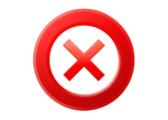 Obraz premium Red circle with a red cross inside against a black background