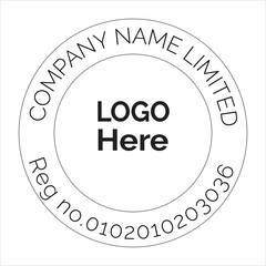 Vintage Round Stamp Logo Design Vector Badge Template