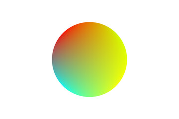 Gradient multicolor circular shape with smooth transition on black background for modern abstract design