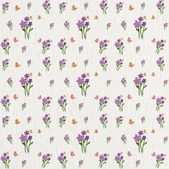 seamless pattern with flowers