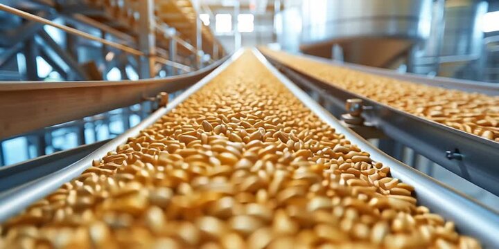 Grain Conveyor in Processing Plant