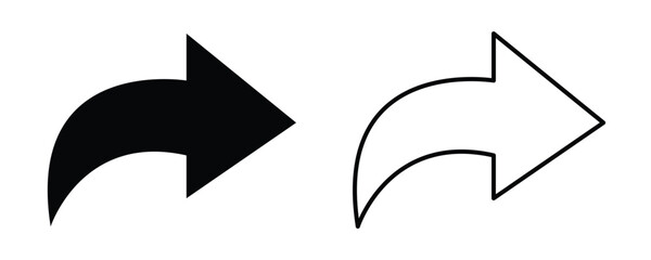 arrow icon set vector on white background.