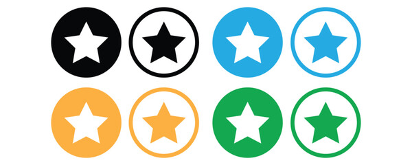 star icon set vector on white background.