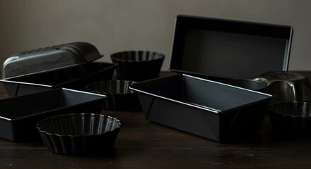 Black baking tins and baking trays for republic day